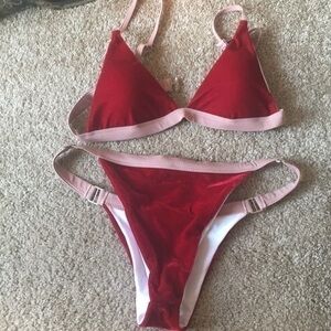 NWOT Red velvet bikini
